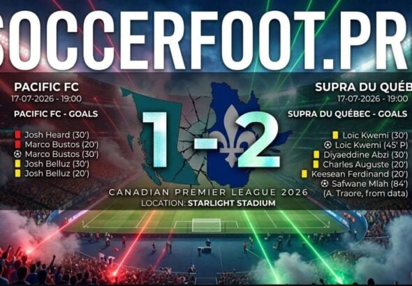 Soccer Foot Pro CPL Quebec Supra 2-1 Pacific FC