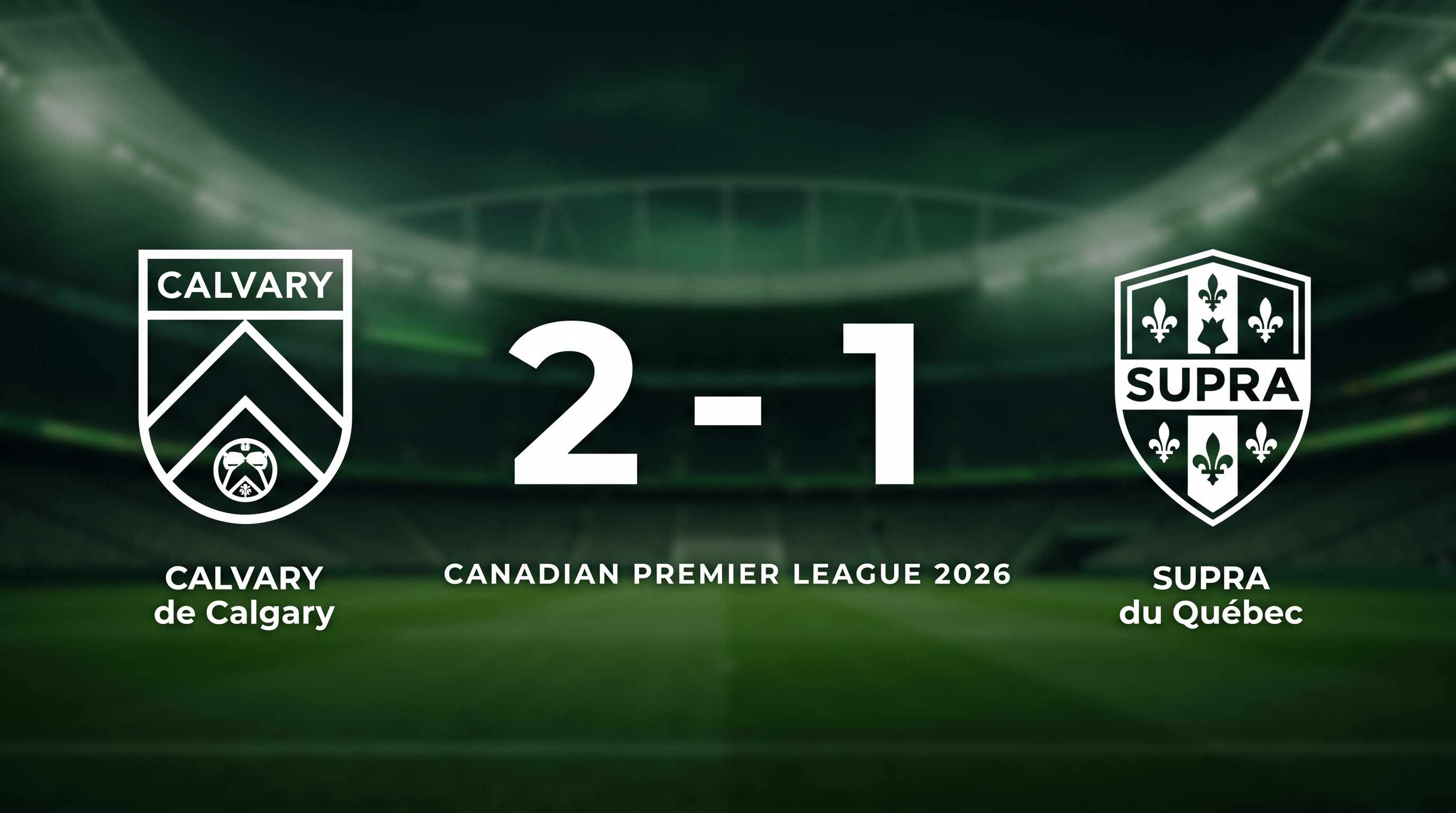 CALVARY de Calgary 2-1 SUPRA du Québec: Match Recap - Canadian Premier League 2026