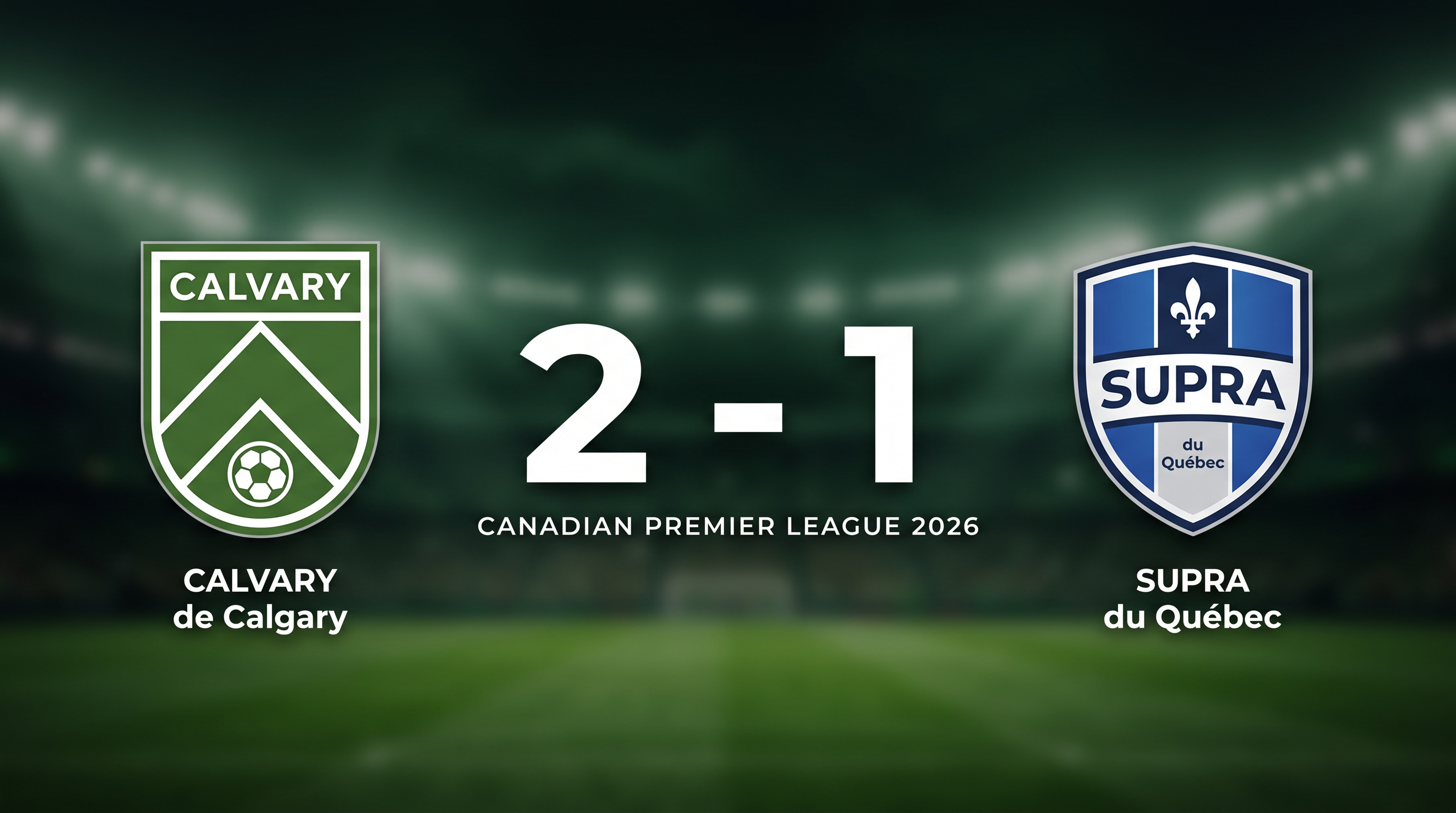 CALVARY de Calgary 2-1 SUPRA du Québec: Match Recap - Canadian Premier League 2026