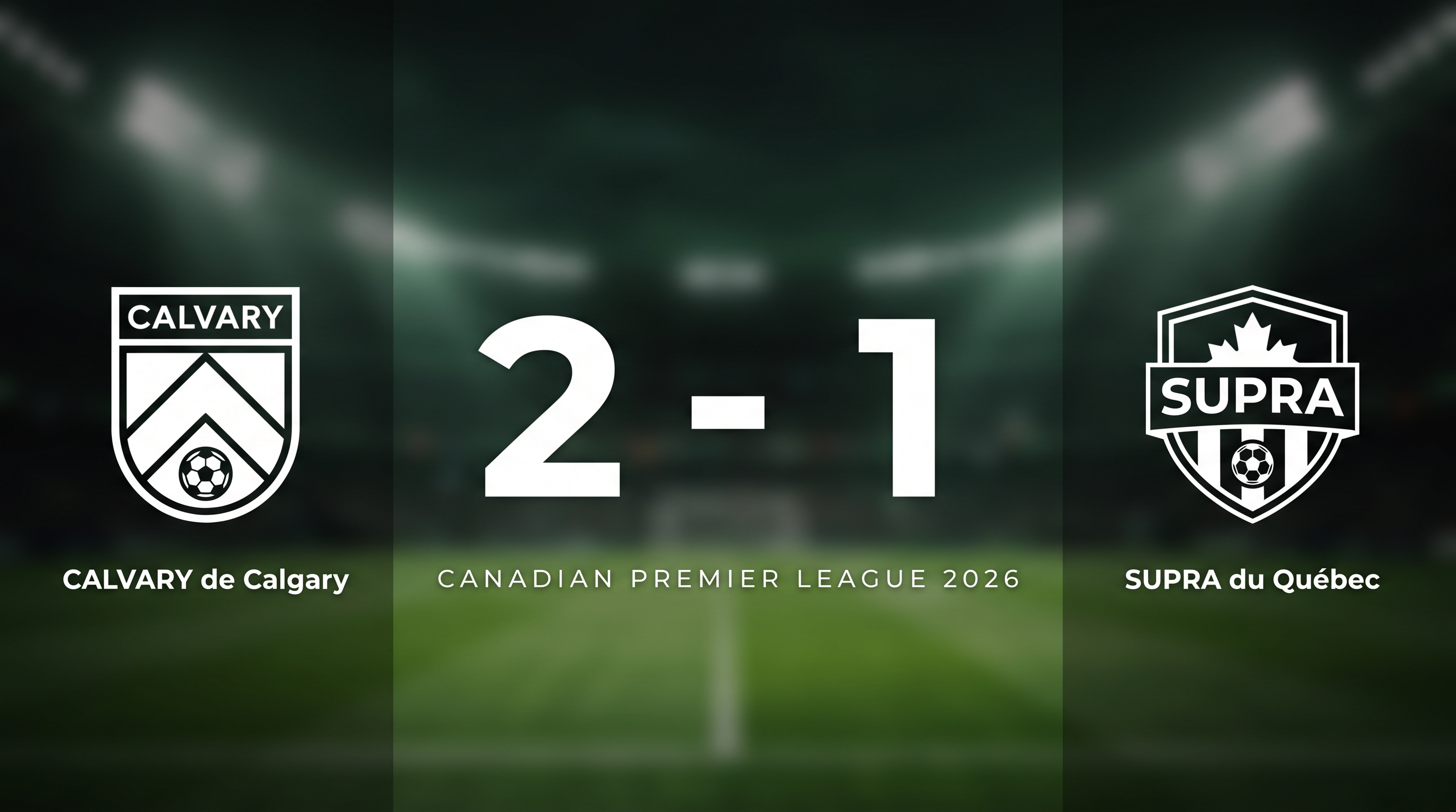 CALVARY de Calgary 2-1 SUPRA du Québec: Match Recap - Canadian Premier League 2026