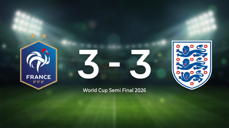 France and Angleterre Finish 3-3 in a World Cup Semi Final 2026 Thriller